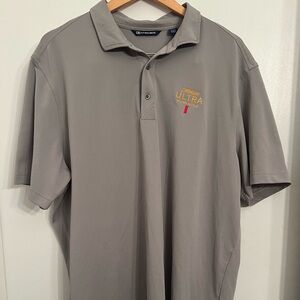 Cutter & Buck Michelob Ultra Pure Gold Logo LC Polo Shirt XL Gray